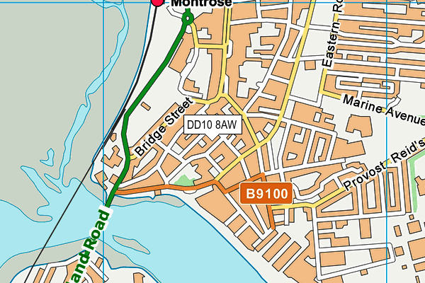 DD10 8AW map - OS VectorMap District (Ordnance Survey)