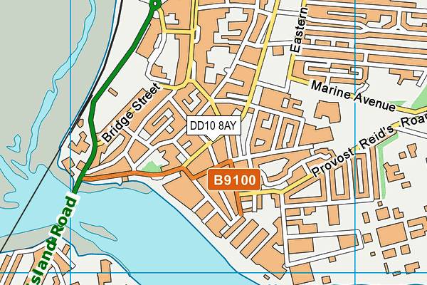 DD10 8AY map - OS VectorMap District (Ordnance Survey)