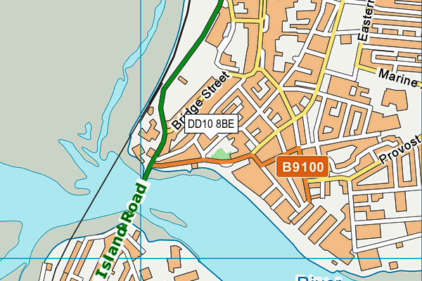 DD10 8BE map - OS VectorMap District (Ordnance Survey)