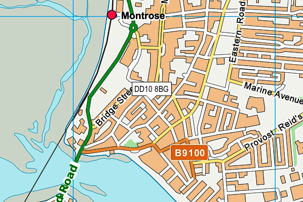 DD10 8BG map - OS VectorMap District (Ordnance Survey)