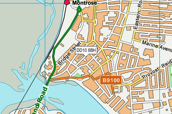 DD10 8BH map - OS VectorMap District (Ordnance Survey)