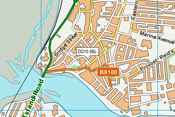 DD10 8BL map - OS VectorMap District (Ordnance Survey)