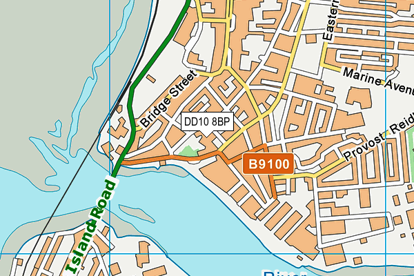 DD10 8BP map - OS VectorMap District (Ordnance Survey)
