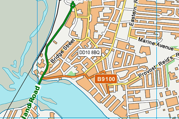 DD10 8BQ map - OS VectorMap District (Ordnance Survey)