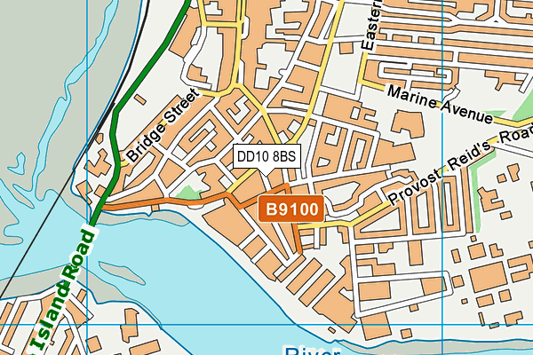 DD10 8BS map - OS VectorMap District (Ordnance Survey)