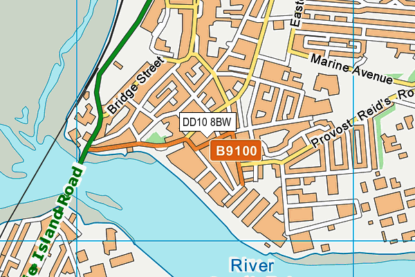 DD10 8BW map - OS VectorMap District (Ordnance Survey)