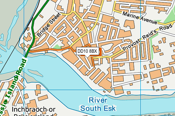 DD10 8BX map - OS VectorMap District (Ordnance Survey)
