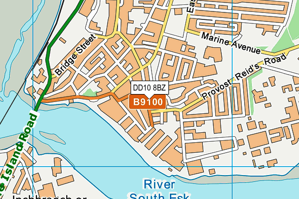 DD10 8BZ map - OS VectorMap District (Ordnance Survey)
