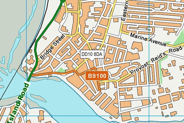 DD10 8DA map - OS VectorMap District (Ordnance Survey)