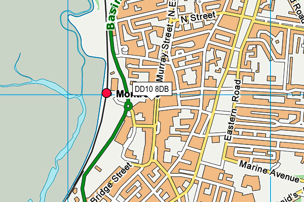 DD10 8DB map - OS VectorMap District (Ordnance Survey)