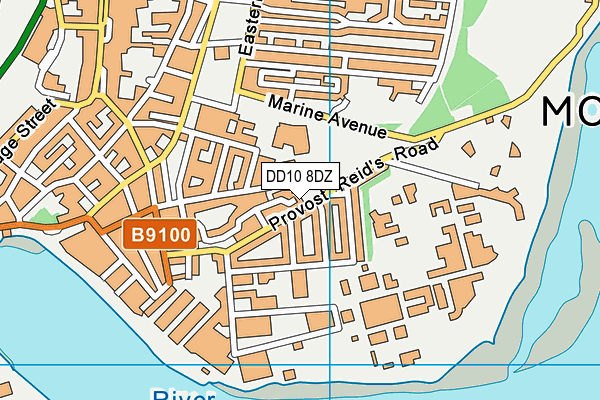 DD10 8DZ map - OS VectorMap District (Ordnance Survey)