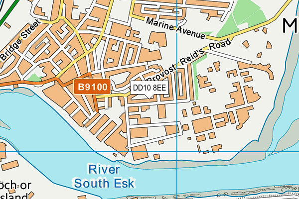 DD10 8EE map - OS VectorMap District (Ordnance Survey)