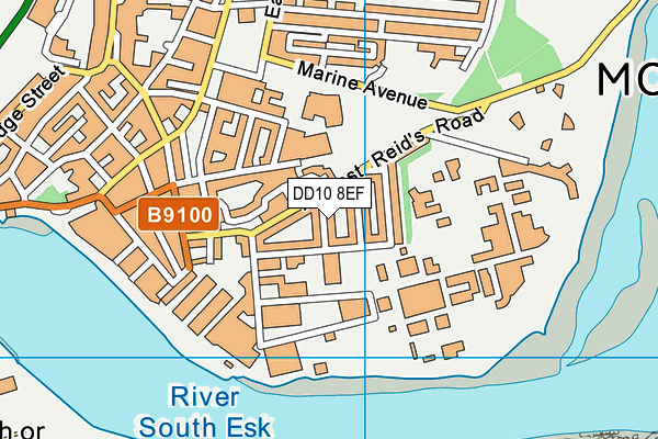 DD10 8EF map - OS VectorMap District (Ordnance Survey)