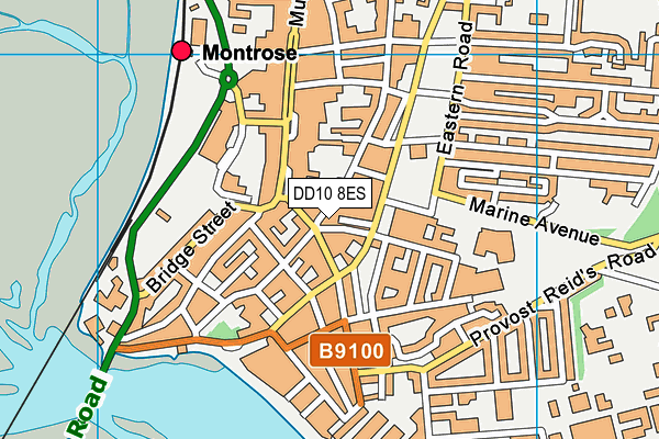 DD10 8ES map - OS VectorMap District (Ordnance Survey)