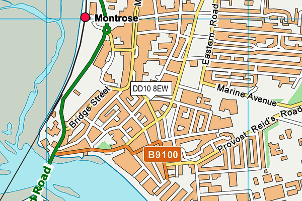 DD10 8EW map - OS VectorMap District (Ordnance Survey)