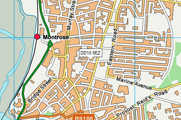 DD10 8EZ map - OS VectorMap District (Ordnance Survey)