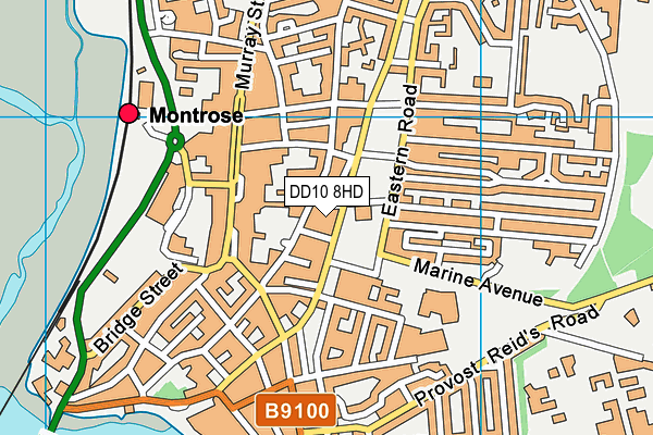 DD10 8HD map - OS VectorMap District (Ordnance Survey)