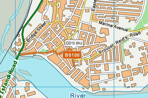 DD10 8HJ map - OS VectorMap District (Ordnance Survey)