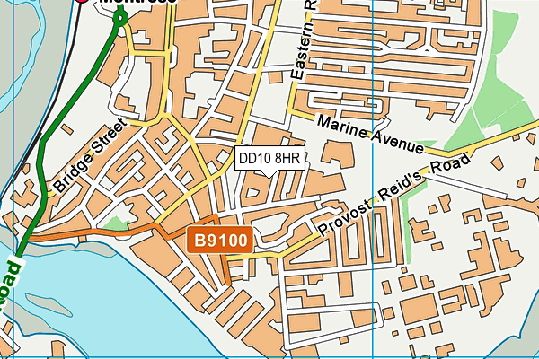 DD10 8HR map - OS VectorMap District (Ordnance Survey)