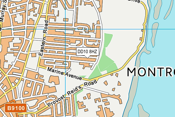 DD10 8HZ map - OS VectorMap District (Ordnance Survey)
