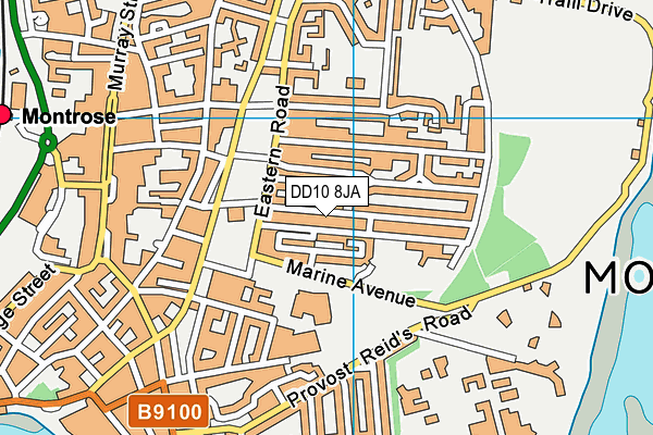 DD10 8JA map - OS VectorMap District (Ordnance Survey)