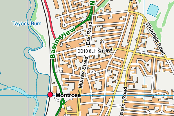 DD10 8LH map - OS VectorMap District (Ordnance Survey)