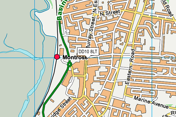 DD10 8LT map - OS VectorMap District (Ordnance Survey)