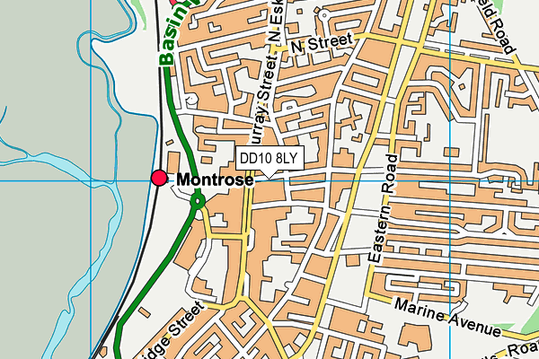 DD10 8LY map - OS VectorMap District (Ordnance Survey)