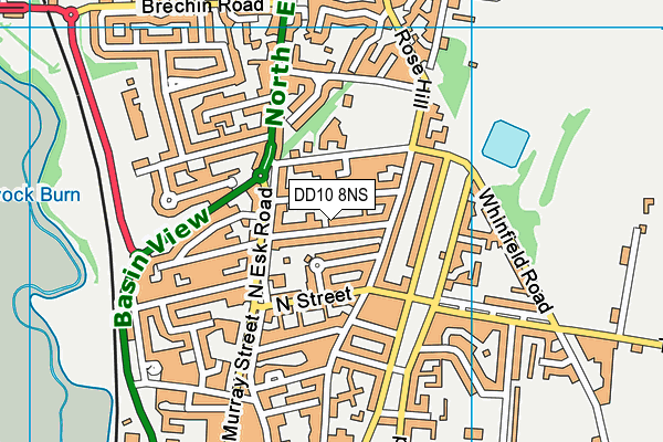 DD10 8NS map - OS VectorMap District (Ordnance Survey)