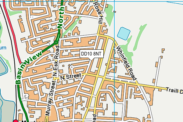 DD10 8NT map - OS VectorMap District (Ordnance Survey)