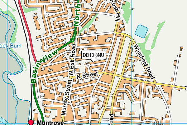 DD10 8NU map - OS VectorMap District (Ordnance Survey)
