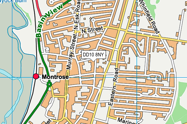 DD10 8NY map - OS VectorMap District (Ordnance Survey)