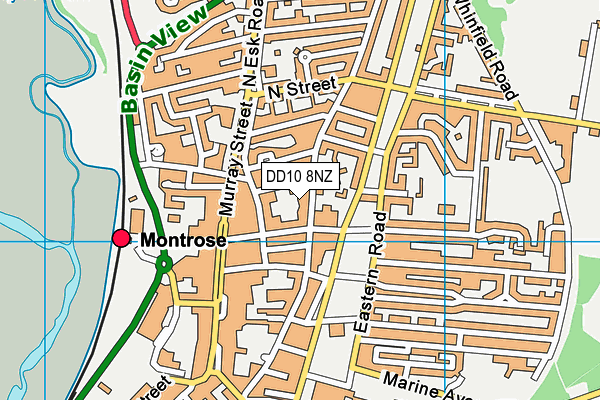 DD10 8NZ map - OS VectorMap District (Ordnance Survey)
