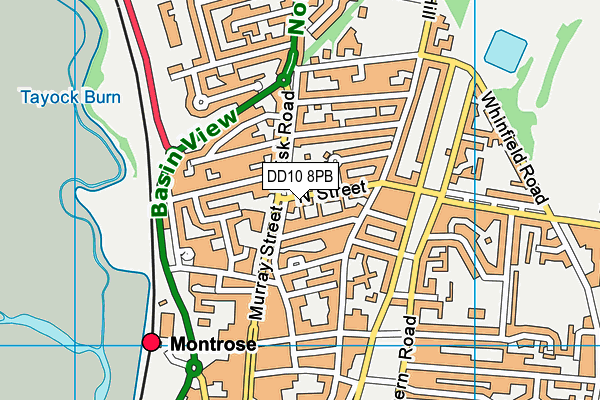 DD10 8PB map - OS VectorMap District (Ordnance Survey)
