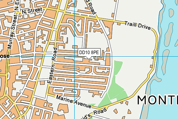 DD10 8PE map - OS VectorMap District (Ordnance Survey)