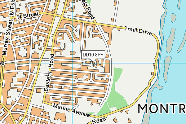 DD10 8PF map - OS VectorMap District (Ordnance Survey)