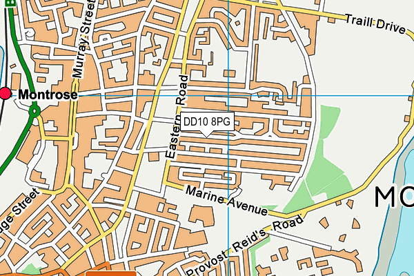 DD10 8PG map - OS VectorMap District (Ordnance Survey)