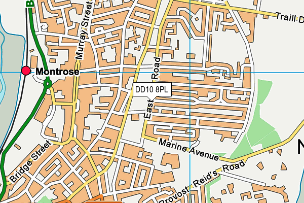 DD10 8PL map - OS VectorMap District (Ordnance Survey)