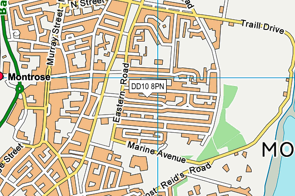 DD10 8PN map - OS VectorMap District (Ordnance Survey)