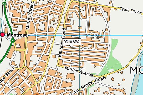 DD10 8PQ map - OS VectorMap District (Ordnance Survey)
