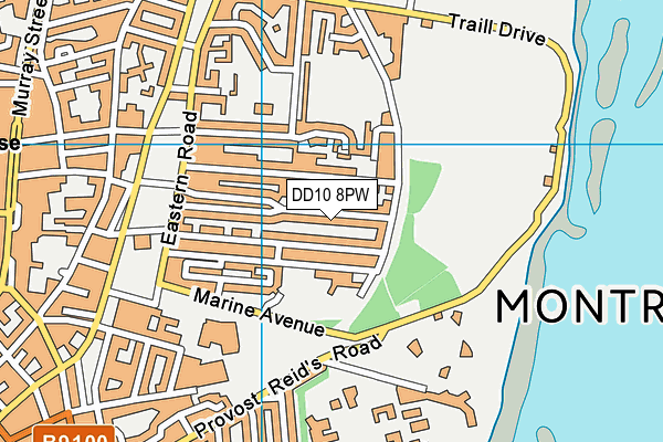 DD10 8PW map - OS VectorMap District (Ordnance Survey)