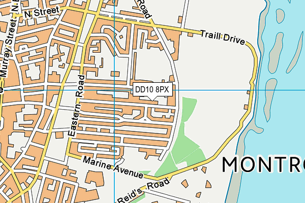 DD10 8PX map - OS VectorMap District (Ordnance Survey)