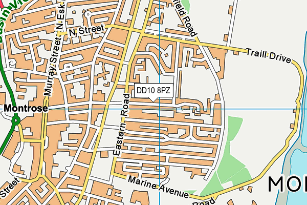 DD10 8PZ map - OS VectorMap District (Ordnance Survey)