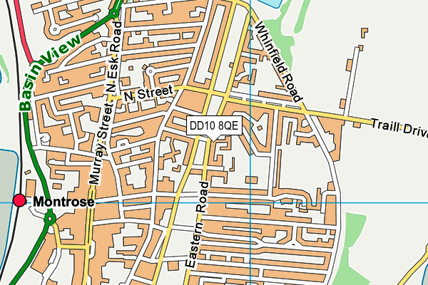 DD10 8QE map - OS VectorMap District (Ordnance Survey)