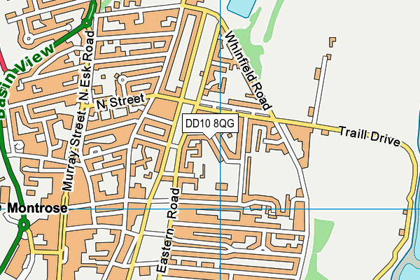 DD10 8QG map - OS VectorMap District (Ordnance Survey)