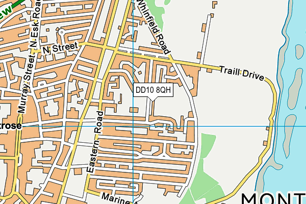 DD10 8QH map - OS VectorMap District (Ordnance Survey)