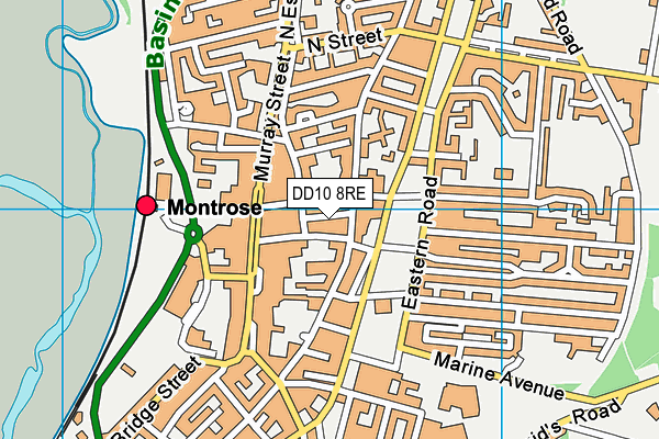 DD10 8RE map - OS VectorMap District (Ordnance Survey)