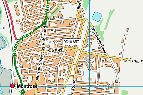 DD10 8RT map - OS VectorMap District (Ordnance Survey)
