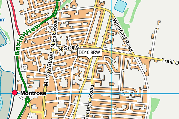 DD10 8RW map - OS VectorMap District (Ordnance Survey)