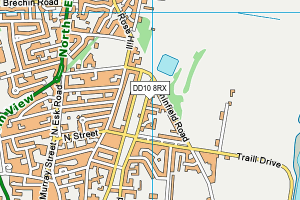 DD10 8RX map - OS VectorMap District (Ordnance Survey)